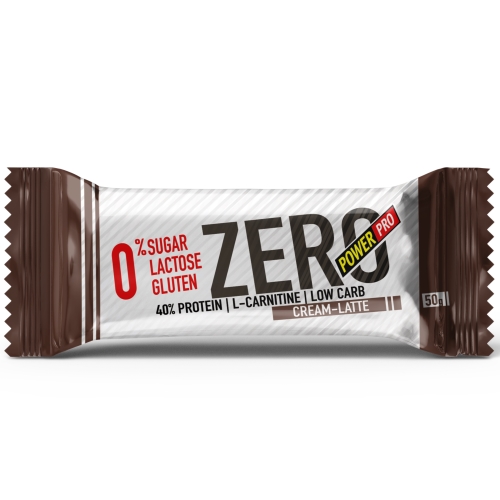 БАТОНЧИКИ ZERO, 40% БЕЛКА БЕЗ САХАРА «Крем-Латте», 50г