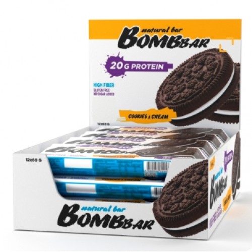 BOMBBAR протеиновый батончик, 60г (Печенье с кремом)