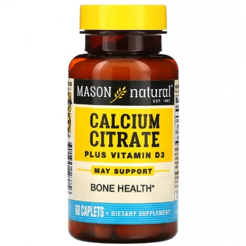 Calcium Citrate + D3, 60 caplets