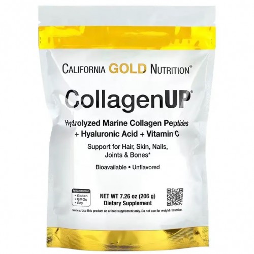 Collagen UP, Marine Collagen Peptides with Hyaluronic Acid and Vitamin C, 206g