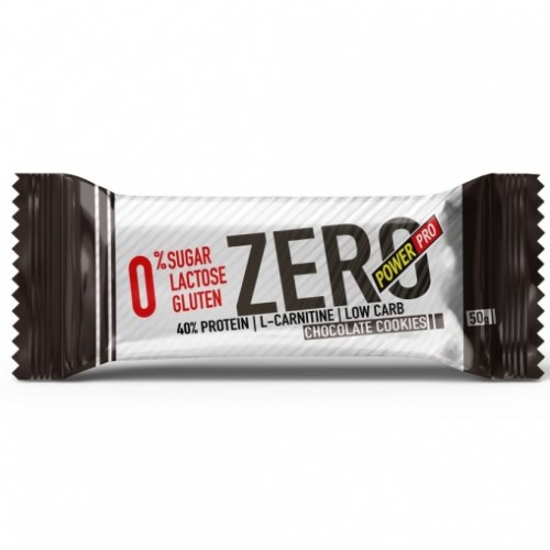 БАТОНЧИКИ ZERO, 40% БЕЛКА БЕЗ САХАРА «ШОКОЛАДНОЕ ПЕЧЕНЬЕ», 50г