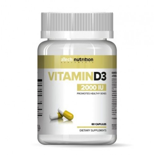 Vitamin D3 2000 IU, 60 caps
