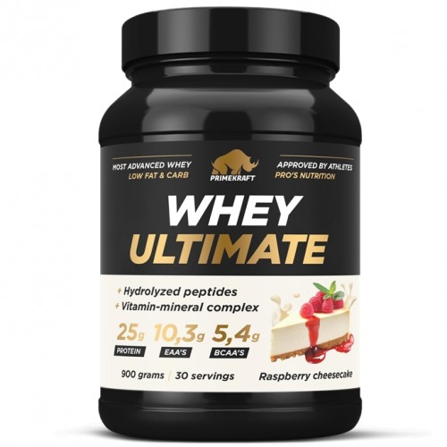 Whey Ultimate, 900g (Малиновый чизкейк)
