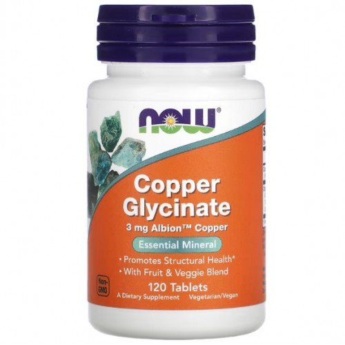 Copper Glycinate 3mg, 120 tabs