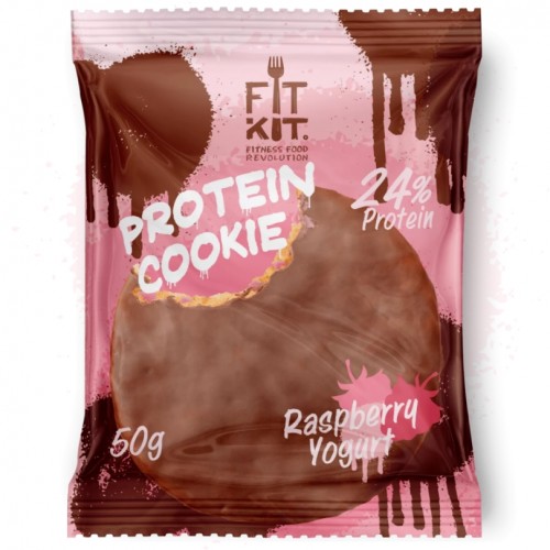 Choco Protein Cookie, 50г (Малиновый йогурт)