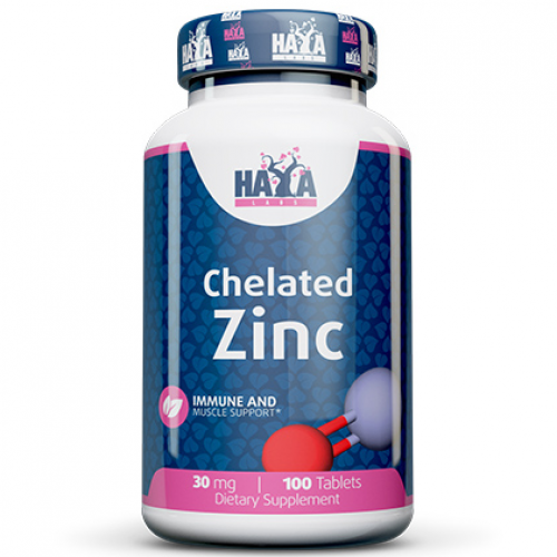 Chelated Zinc (Bisglycinate) 30mg, 100tabs