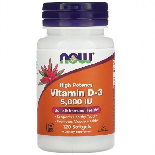 Vitamin D3 5000 IU, 120 softgels