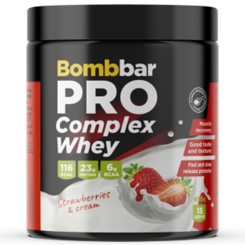 PRO Complex Whey, 450g (Клубника со сливками)