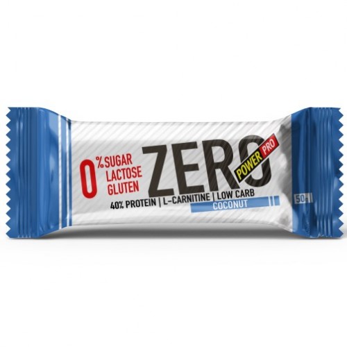 БАТОНЧИКИ ZERO CUBE, 40% БЕЛКА БЕЗ САХАРА «КОКОС», 50г