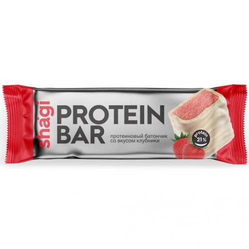 SHAGI Protein bar, 40g (Клубника)