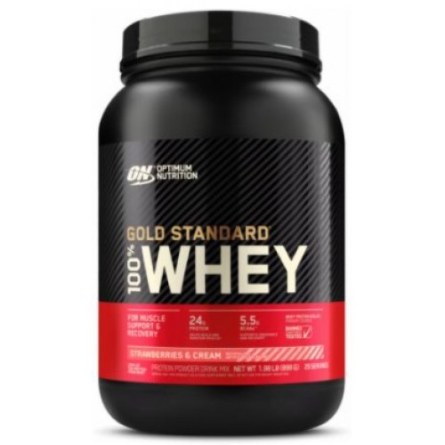 100% Whey Gold Standard, 899g (Strawberries & Cream)