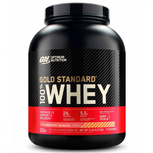 100% Whey Gold Standard, 2.27kg (Strawberry Banana)