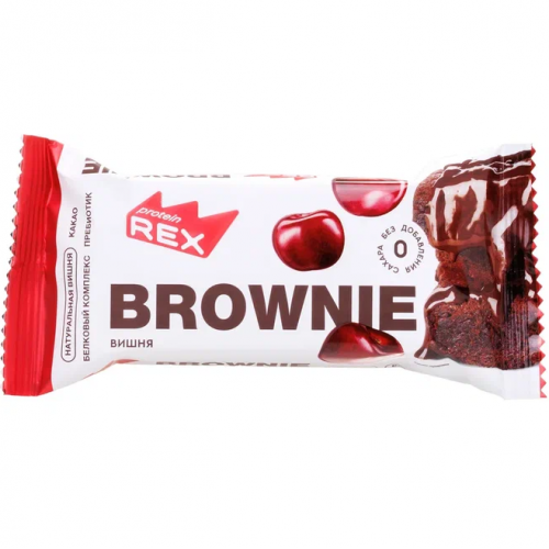 Пирожное протеиновое BROWNIE, 50г (Вишневое)