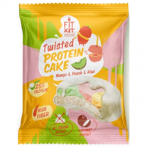 Twisted Protein Cake, 70г (Манго-персик-киви)