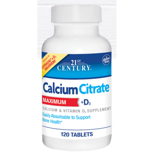 Calcium Citrate Maximum + D3, 120 Tablets