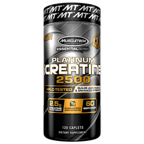 Platinum 100% Creatine 2500, 120 caplets