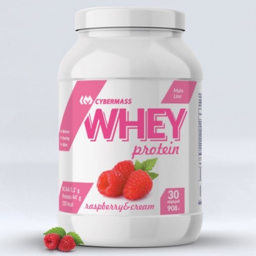 Whey protein, 908g (Малина-сливки)