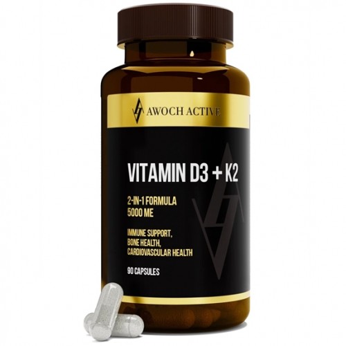 VITAMIN D3 5000 + K2 100, 90 caps