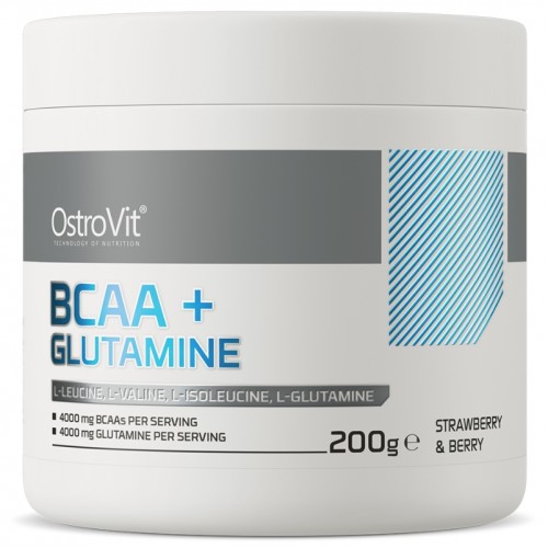 BCAA+GLUTAMINE, 200g (Клубника-Ягода)