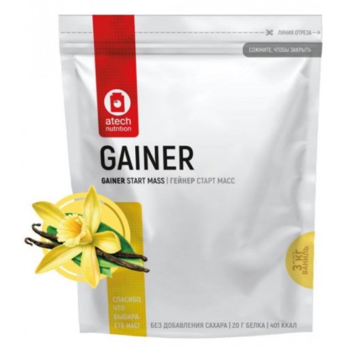 Gainer Start Mass, 3000г (Ваниль)