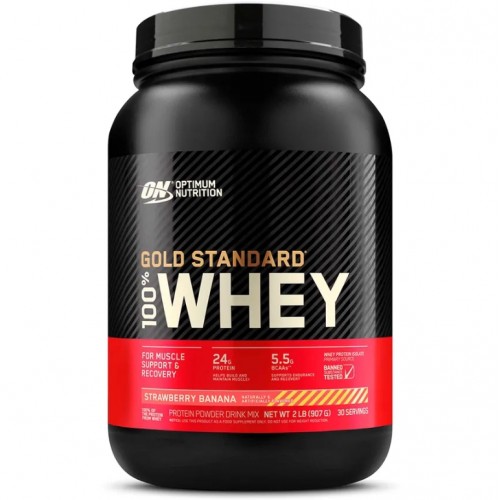 100% Whey Gold Standard, 907g (Strawberry Banana)
