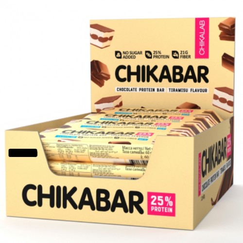 CHIKALAB Батончик глазированный с начинкой, 60г (Тирамису)