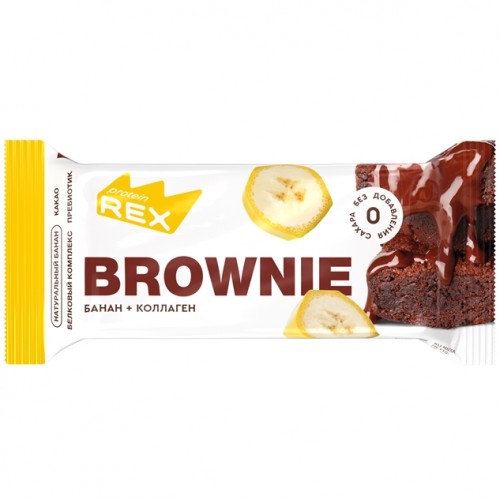 Пирожное протеиновое BROWNIE, 50г (Банан)