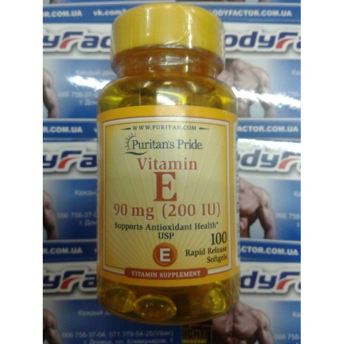 Vitamin E 90mg (200 IU), 100 softgels