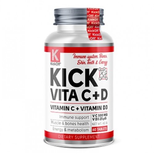 KICK VITA C 500 + D3 1000, 60 tabs