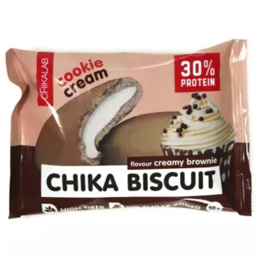 CHIKALAB Печенье неглазированное с начинкой, 50г (Сливочный брауни)