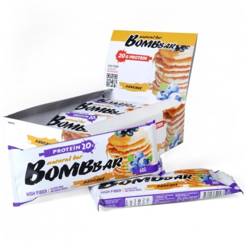 BOMBBAR протеиновый батончик, 60г (Смородиново-Черничный панкейк)