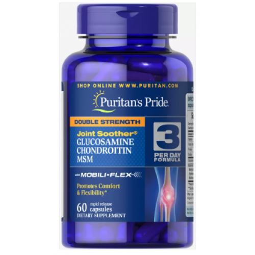 Double Strength Glucosamine, Chondroitin & MSM Joint Soother, 60 caps