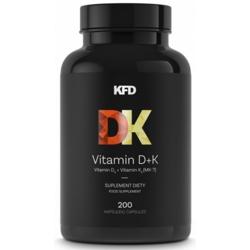 Vitamin D3+K2 (MK-7), 200 caps