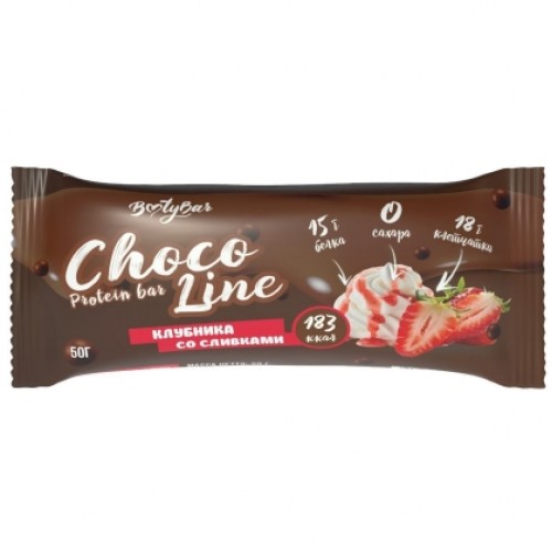 CHOCO LINE Клубника со сливками, 50г