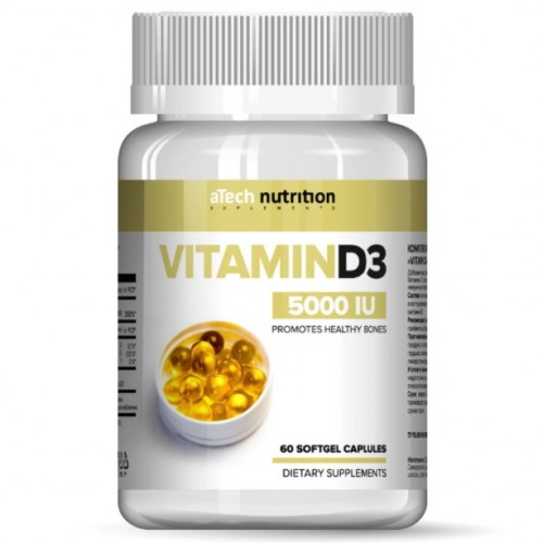 Vitamin D3 5000 IU, 60 softgels