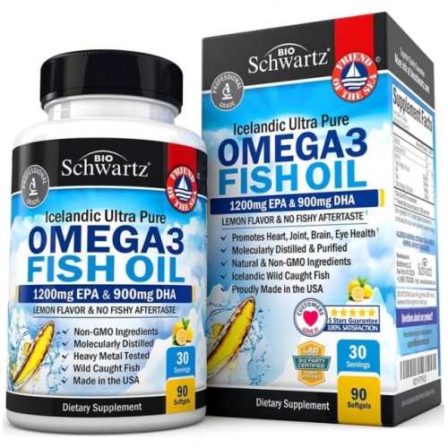 OMEGA 3 FISH OIL (75%), 90 softgels