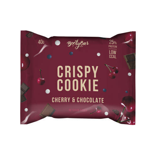 Протеиновое печенье в глазури CRISPY COOKIE, 40г (Вишня-Шоколад)