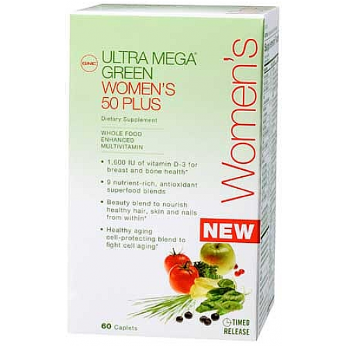 Ultra Mega Green Women's 50 Plus, 60 Caplets