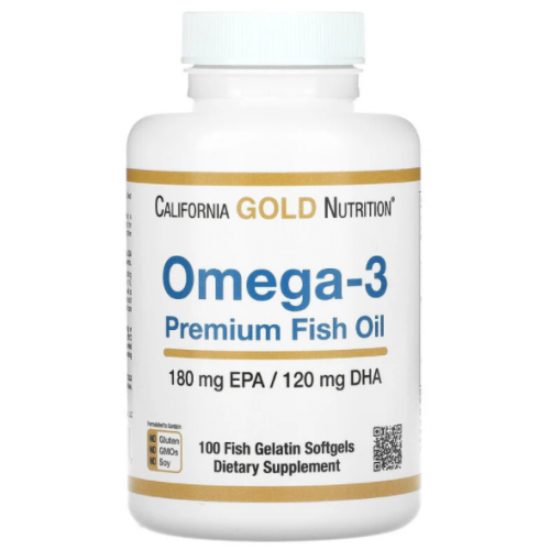 Omega-3 Premium Fish Oil, 100 Fish Gelatin Softgels