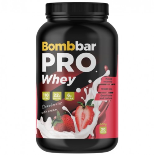 Whey Protein Pro, 900g (Клубника со сливками)