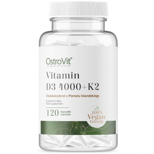 OstroVit - Vitamin D3 4000 + K2, 120 caps