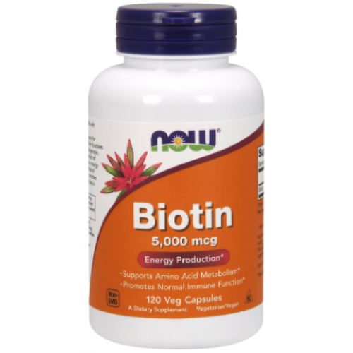 Biotin 5000 mcg, 120 veg caps