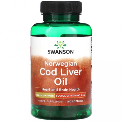 Cod Liver Oil, 180 softgels