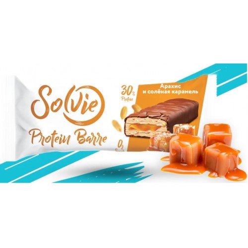 Батончик глазированный "Protein Barre", 50г (Арахис и соленая карамель)