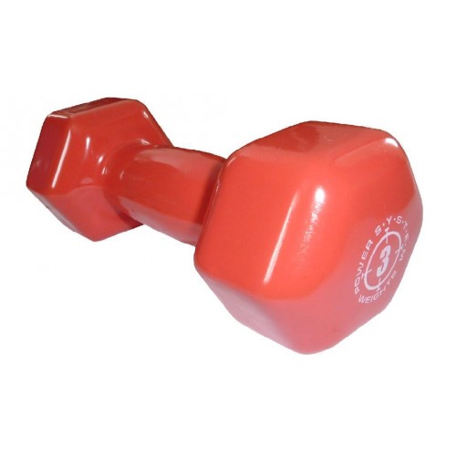 Гантель обрезиненная (3kg), PS-4026