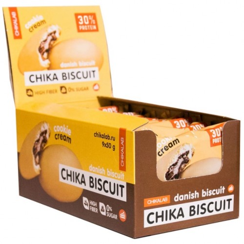 CHIKALAB Печенье неглазированное с начинкой, 50г (Бисквит датский)