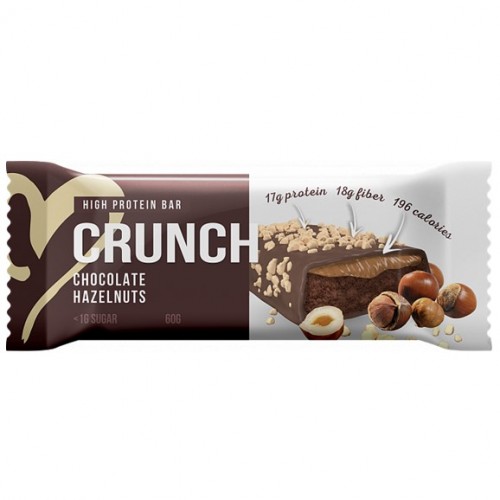 CRUNCH BAR CHOCOLATE HAZELNUTS, 60g
