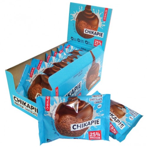 CHIKALAB Печенье глазированное с начинкой, 60г (Шоколадное)