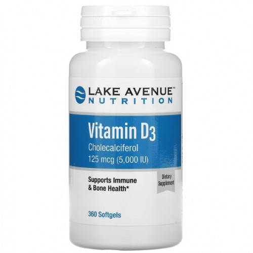 Vitamine D3 5000, 360 softgels