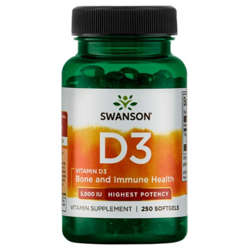 Vitamin D3 5000 IU, 250 softgels
